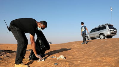 Members of the driving group who regularly visit the desert said rubbish and plastic is a worsening problem.