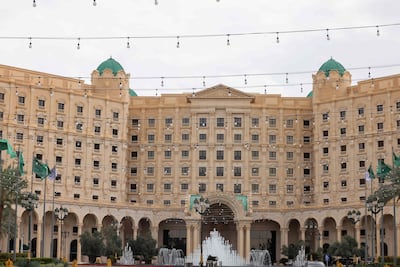 The Ritz-Carlton hotel in Riyadh, where talks are under way with US mediation to try to reach a ceasefire in the Ukraine war. AFP