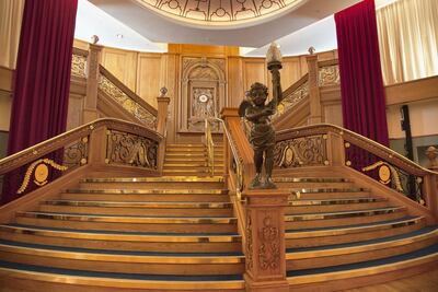 The replica staircase at the Titanic Quarter visitor attraction. Getty