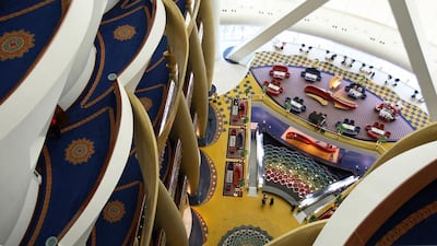 The different floors at the Burj Al Arab. The hotel was voted the ‘Best Hotel in the World’ for the third year in a row by the readers of a British newspaper. Pawan Singh / The National