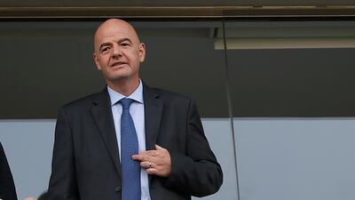 Fifa President Gianni Infantino has been criticised for his appearance at US President Donald Trump and Jared Kushner's controversial Bahrain workshop. AP