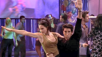 'The One With The Routine' (s6, e10): Ross and Monica regress to their extremely uncool teenage selves after Joey’s roommate Janine gets them a spot dancing on 'Dick Clark's New Year's Rockin' Eve,' something they dreamed of as kids. The siblings are desperate to make it as dancers on the podium so their parents will see them on TV, and resort to pulling out their childhood dance routine in order to get the producers’ attention. It’s the kind of episode where you spend the whole time laughing at them, not with them, and it’s genius. Courtesy Netflix