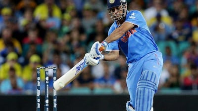 MS Dhoni was India's standout batsman during the semi-final defeat to Australia, scoring 65. Rob Griffith / AP Photo