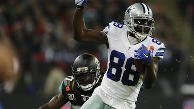 Dallas Cowboys wide receiver Dez Bryant, right, has displayed big ability on the field and childish behaviour off it. Matt Dunham / AP Photo