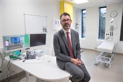 Professor Andrew Taylor in the outpatient department at the research centre. Stephen Lock / The National