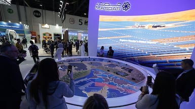 Masdar's pavilion at the World Future Energy Summit. The company is active in more than 40 countries with a combined capacity of 65 gigawatts. EPA