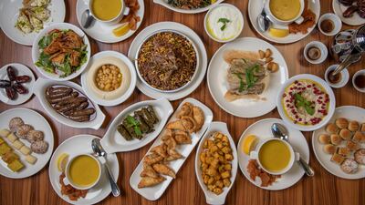 Iftar spread at Allo Beirut.