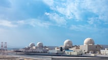 A drone strike caused a fire near the perimeter of the UAE's nuclear power plant on Sunday, May 17, 2026. Emirates Nuclear Energy Corporation