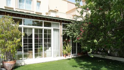 A view of the back of the house