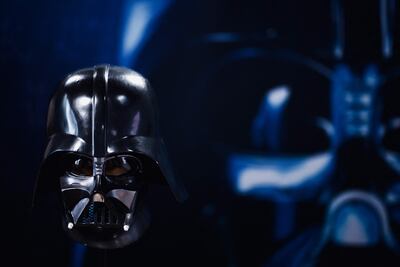 An original Darth Vader helmet used during the filming of Star Wars Episode 5, The Empire Strikes Back. AFP
