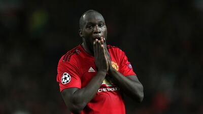 Manchester United's Romelu Lukaku reacts during the 0-0 stalemate with Valencia. AP Photo