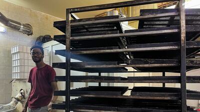 Saadia has blisters on her hands from almost constant kneading