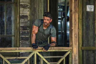 Hrithik Roshan in a scene from 'War'. Courtesy YRF Films