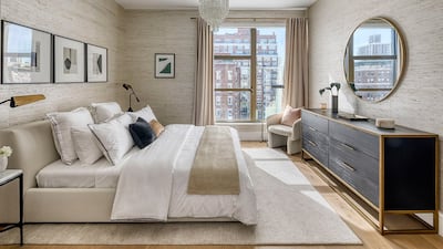 The apartment has five bedrooms.