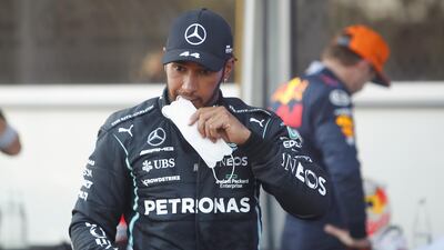 Lewis Hamilton of Mercedes at the Baku City Circuit on Saturday. EPA