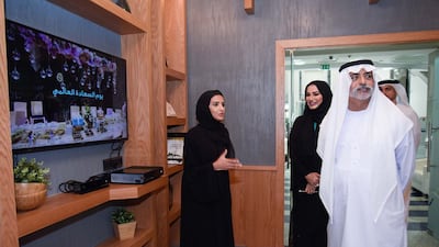 The cafe, designed to create an atmosphere of positivity, was opened by Sheikh Nahyan bin Mubarak, Minister of Culture and Knowledge Development. Courtesy Ministry of Culture