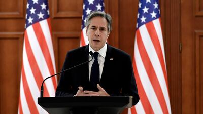 US Secretary of State Antony Blinken is in Europe to co-ordinate with allies against Russia's military offensive in Ukraine. AP