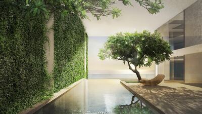 The penthouse at One at Palm Jumeirah sprawls across 42,477 square-feet, and is decked with a staggering 16,641 square-feet of balcony area. Courtesy Omniyat