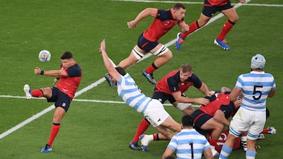 England scrum-half Ben Youngs during the Pool C match against Argentina in Tokyo. AFP