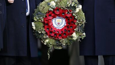 General view of a reef as part of remembrance commemorations before the match. Carl Recine / Action Images / Reuters