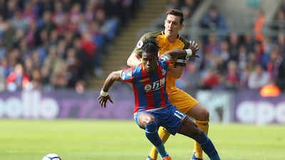 Striker: Wilfried Zaha (Crystal Palace) – Scored twice in a Premier League game for the first time as Palace took a huge step towards safety by winning a derby with Brighton. Christopher Lee / Getty Images