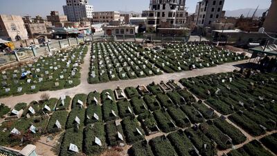 A cemetery in Sanaa, December 4. Over 233,000 people in Yemen have been killed over the last six years. EPA