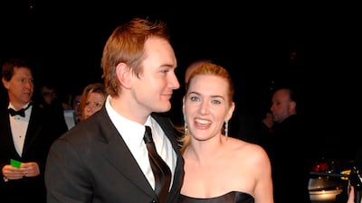 Kate Winslet, in a strapless black gown, attends the Baftas after-party in London, England, on February 11, 2007. EPA