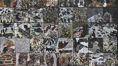 These small windows in Barakat's 'Light in the Dark' works reveal various aspects of the Palestinian struggle, including the Nakba, the Intifada, the wall and invasion of Palestinian towns. Courtesy the artist and Zawyeh Gallery