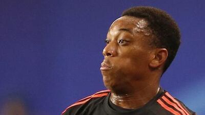 Manchester United’s Anthony Martial scored and United left Moscow with a point. EPA