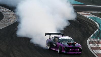 Sultan Al Qassimi competes at Yas Marina circuit.