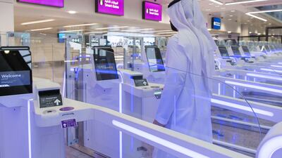 Smart gates at the airport. Emirates announced plans in September to recruit 500 airport services employees and 3,000 cabin crew at its Dubai base.