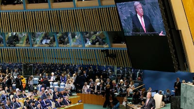 United Nations Secretary General Antonio Guterres addresses the 72nd United Nations General Assembly at UN headquarters in New York, on September 19, 2017. Eduardo Munoz / Reuters