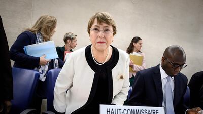 UN High Commissioner for Human Rights Michelle Bachelet said she was was concerned that the war in Syria 'is no longer on the international radar'. AFP