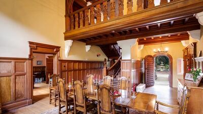 Soham House was designed by CJ Harold Cooper, a prominent architect of the Arts and Crafts movement, which married traditional craftsmanship with medieval, romantic and folk styles of decoration. Courtesy Cheffins