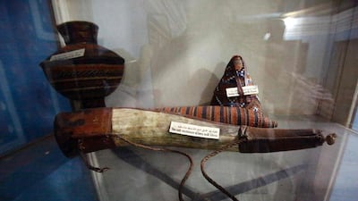 Artefacts are on display in the palace museum.