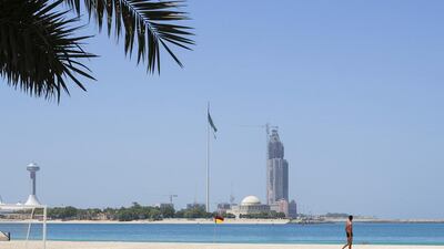 Abu Dhabi's Corniche Beach could be a spot to cool off as the heat rises on Friday. Mona Al Marzooqi / The National