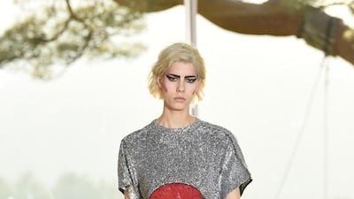 A look designed by Kansai Yamamoto for the Louis Vuitton Cruise 2018 Show in Kyoto, Japan. Courtesy Louis Vuitton