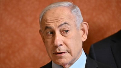 Israeli Prime Minister Benjamin Netanyahu at the US Capitol in Washington, DC. AFP