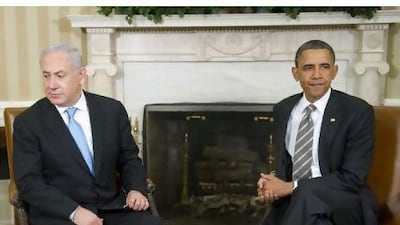 US President Barack Obama meets with Israeli Prime Minister Benjamin Netanyahu in the Oval Office of the White House in Washington on May 20.