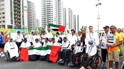 Members of the UAE Paralympics squad in Rio ahead of the Paralympic Games. Gary Meenaghan / The National