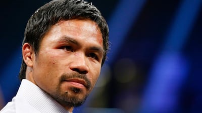 Manny Pacquiao said the Philippines president Benigno Aquino should not have made public an alleged plot by Abu Sayyaf to kidnap the boxer. Al Bello / Getty Images / AFP
