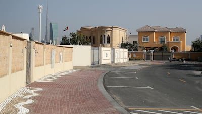The Burj Khalifa can be seen from the villa