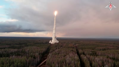 A Russian long-range missile is launched in the northern Arkhangelsk region. Ukraine has developed its own deep-strike weapon. Reuters