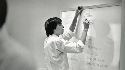 After being ousted from Apple in 1985, Steve Jobs had lofty ambitions when he started NeXT Computer. (Doug Menuez / Stanford Archive)