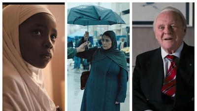 From left, 'Henet Ward' by Mourad Mostafa, 'Gaza Mon Amour' by Tarzan and Arab Nasser and 'The Father' by Florian Zeller. Courtesy Ciff