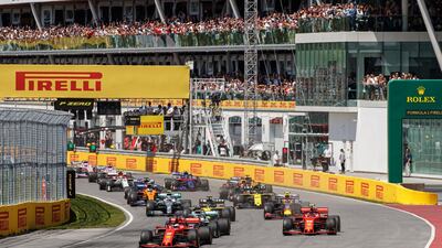 Sebastian Vettel had led from pole in Canada but would not win the race, despite finishing first. EPA