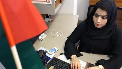 Mahra Ali Al Dhaheri works as senior public relations officer at Abu Dhabi Food Control Authority. Delores Johnson / The National