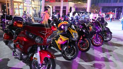 Plenty of custom bikes are also on display.