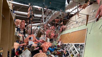 A destroyed shop. AP