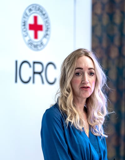 Clare Dalton, from the International Committee of the Red Cross, says conflict adds an extra level of vulnerability to those affected by climate change. Victor Besa / The National